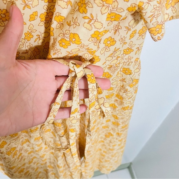NEW Madewell Fiore Floral Wrap Mini Dress Preppy Spring Summer Bohemian Cotton - Picture 8 of 10